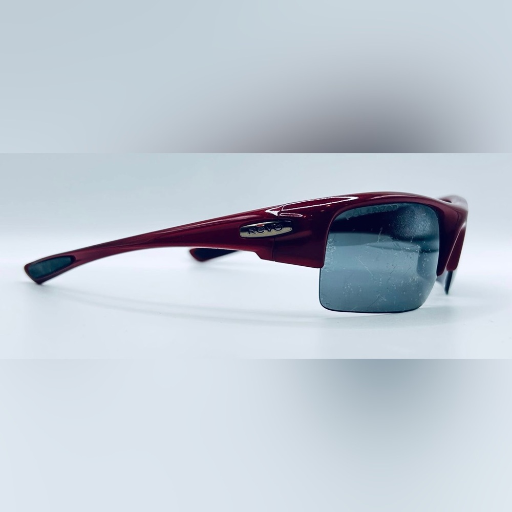 Vintage Revo RE4046 Burgundy Oval Half-Rim Sunglasses Frames Only